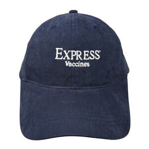 Express Vaccines Slideback Hat Blue One Size Embroidered Adjustable